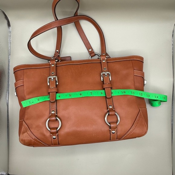 Coach Vintage Leather Satchel Tote Bag Brown Classic Shoulder Handbag - Picture 10 of 13